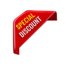 Special discount red tag 3d cutout