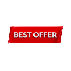 Best offer red tag 3d cutout