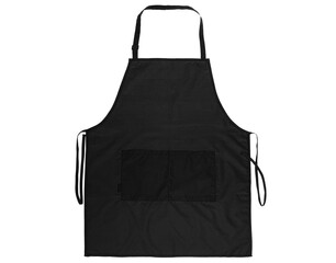 black kitchen apron, makeup artist apron isolated on white