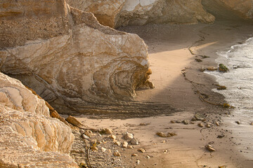 Rock cliff at the seaside, interesting texture. Taken at Bluff  
Trail, Los Osos, San Luis Obsipo, CA, US