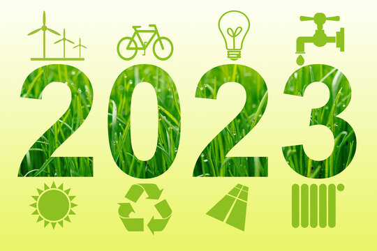 Neues Jahr 2023, Umweltfreundlich, grüne Energie, Nachhaltigkeit, Co2 Emissionen einsparen, Gaspreisbremse	