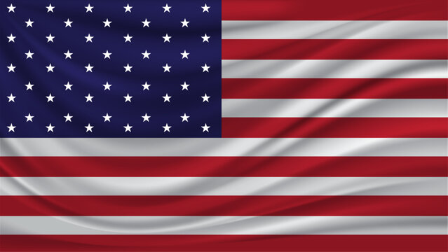 Realistic USA Flag Template Design