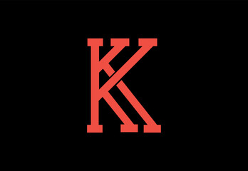 KK Letters Monogram logo symbol and icon