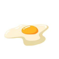 fried egg on a white background