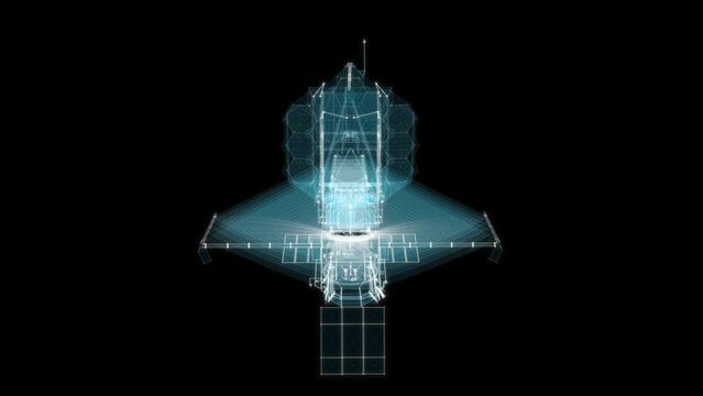 Telescope James Webb. Seamless loop 4k 60fps video