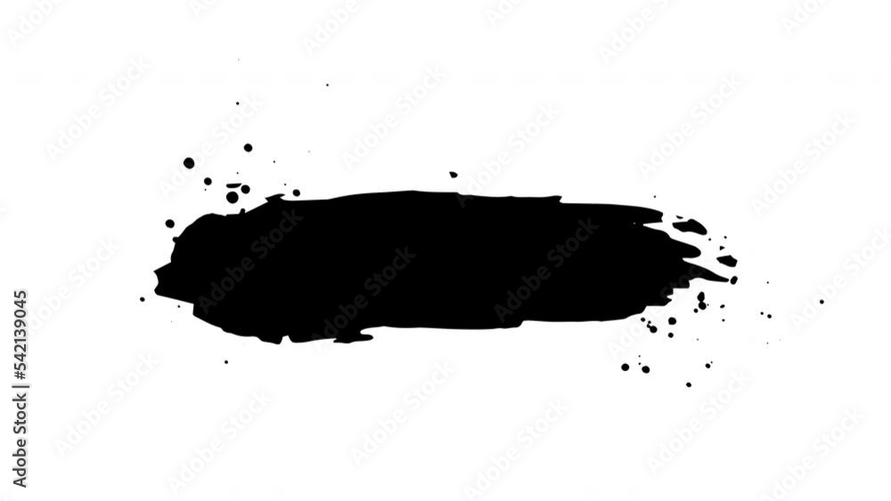 Poster black line brush strokes animation footage for video effect elements and overlay. black ink stroke f