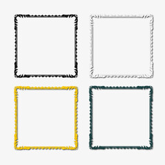 set of multi-colored frames, in the style of an ornament