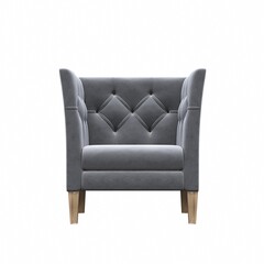 armchair isolated on white background, interior furniture, , 3D illustration, cg render