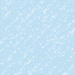 Snowy christmas background. Subtle flying snow