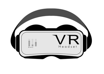 VR Glasses-Headset for Metaverse Technology. Visual reality concept. head-mounted device that provides virtual reality for the wearer.  