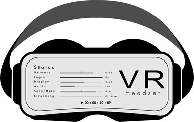 VR Glasses-Headset for Metaverse Technology. Visual reality concept. head-mounted device that provides virtual reality for the wearer.  