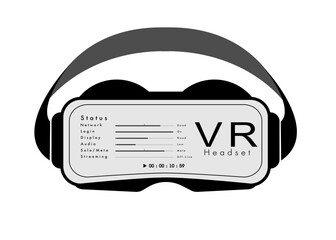 VR Glasses-Headset for Metaverse Technology. Visual reality concept. head-mounted device that provides virtual reality for the wearer.  