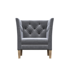 armchair isolate on a transparent background, interior furniture, , 3D illustration, cg render