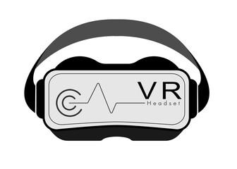 VR Glasses-Headset for Metaverse Technology. Visual reality concept. head-mounted device that provides virtual reality for the wearer.  