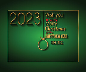 2023 Merry Christmas background.