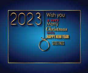 2023 Merry Christmas background.