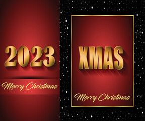 2023 Merry Christmas background for your seasonal invitations, festival posters, greetings cards. 