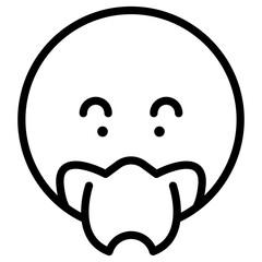 duck face cartoon icon