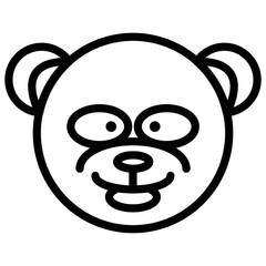 bear face cartoon icon