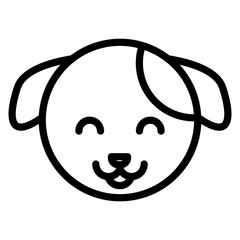 dog face cartoon icon