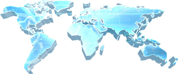A world map background globe global trade concept