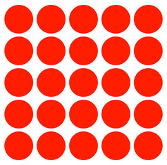 Red dots vector background. Red doted background.