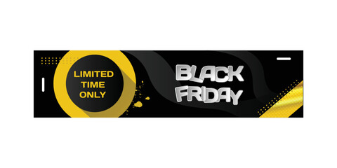Black friday sale banner template marketing design