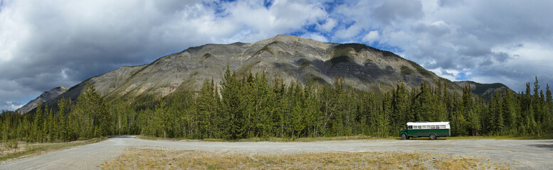 Landscape at Salt Lick in Muncho Lake Provincial Park,British Columbia,Canada,North America
