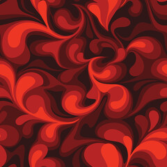 Seamless patetrn with abstract curly drop texture. Floral endless marble camo ornament. Vector background.