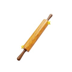 Fototapeta premium 3d rendering rolling pin illustration object