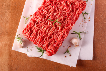 Beef mince meat with spices