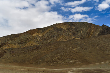 Sangam is the point where the rivers Indus and Zanskar join together - the green hues of Indus clashing with the muddy blue stream of Zanskar

Magnet Hill is a gravity hill located near Leh in Ladakh.