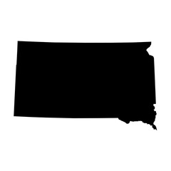 South Dakota map shape, united states of america. Flat concept icon symbol vector illustration