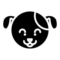 dog face cartoon icon