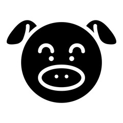 pig face cartoon icon