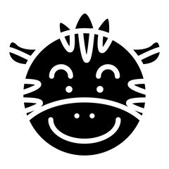 tiger face cartoon icon