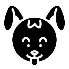 dog face cartoon icon