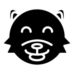 fox face cartoon icon