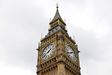 Fototapeta na wymiar Big Ben, Uhrturm des Palace of Westminster, Houses of Parliament, britisches Parlament, Stadtteil Westminster, London, England, Großbritannien, Europa