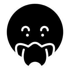 duck face cartoon icon