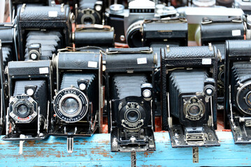 Fotoapparate, Flohmarkt, Portobello Road, London, England, Großbritannien, Europa 