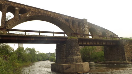 old bridge over the river