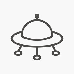 Ufo vector icon isolated. spaceship, space, alien, saucer symbol	