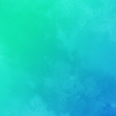 Abstract watercolor green and blue gradient background. Two-color gradient. Modern social media post background.