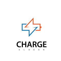 charge logo energy technology symbol logo