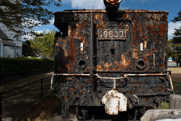 筑豊本線若松駅前の蒸気機関車　9600形