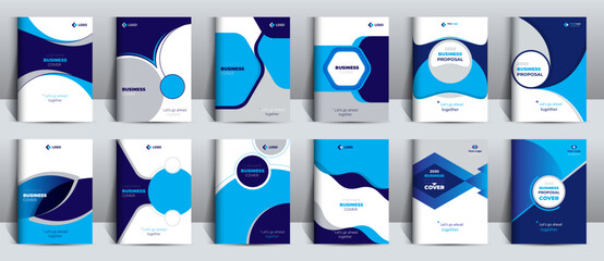 Blue Corporate Business Cover Design template adept for Multipurpose Projects such as brochures, annual reports, flyers, posters, presentations, catalogs, covers, booklets, proposals, magazines, etc