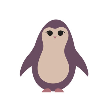 Cute penguin. Vector illustration in cartoon style isolated on a white background.