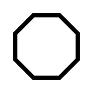 Octagon Outline Shape Icon 