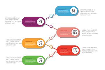 Infographic template for business. 5 Steps Modern Mindmap diagram with topics, presentation vector infographic.